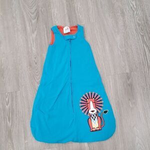 NK Sleep Sack Blue Lion Zip Front 0-6m